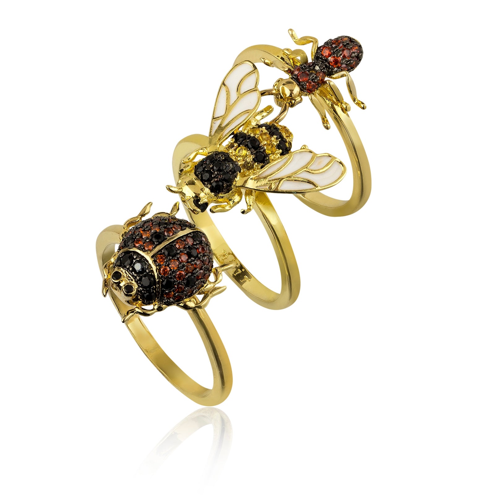 Assorted Bug Ring Set - Size 7