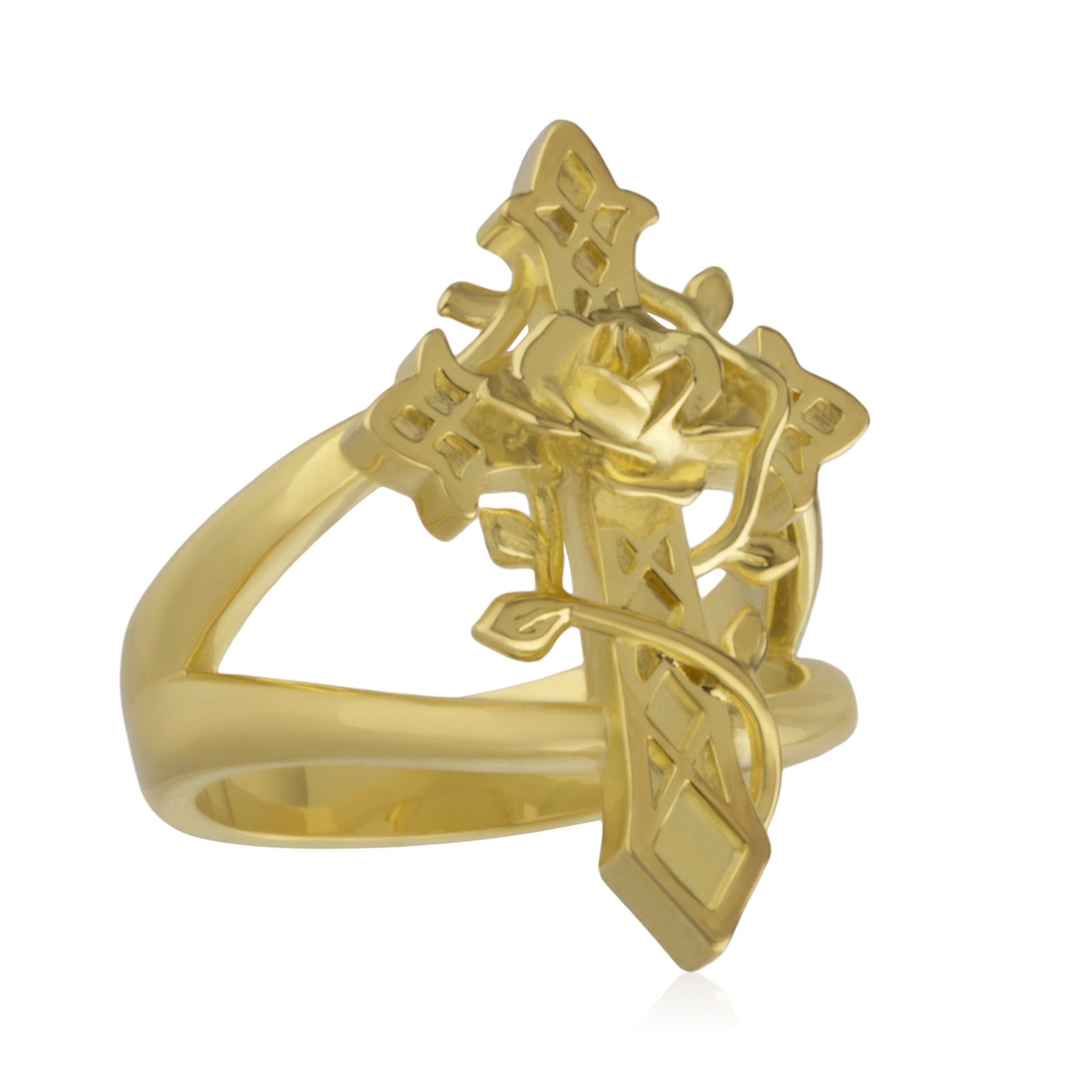 Rose Cross Signet Ring-8