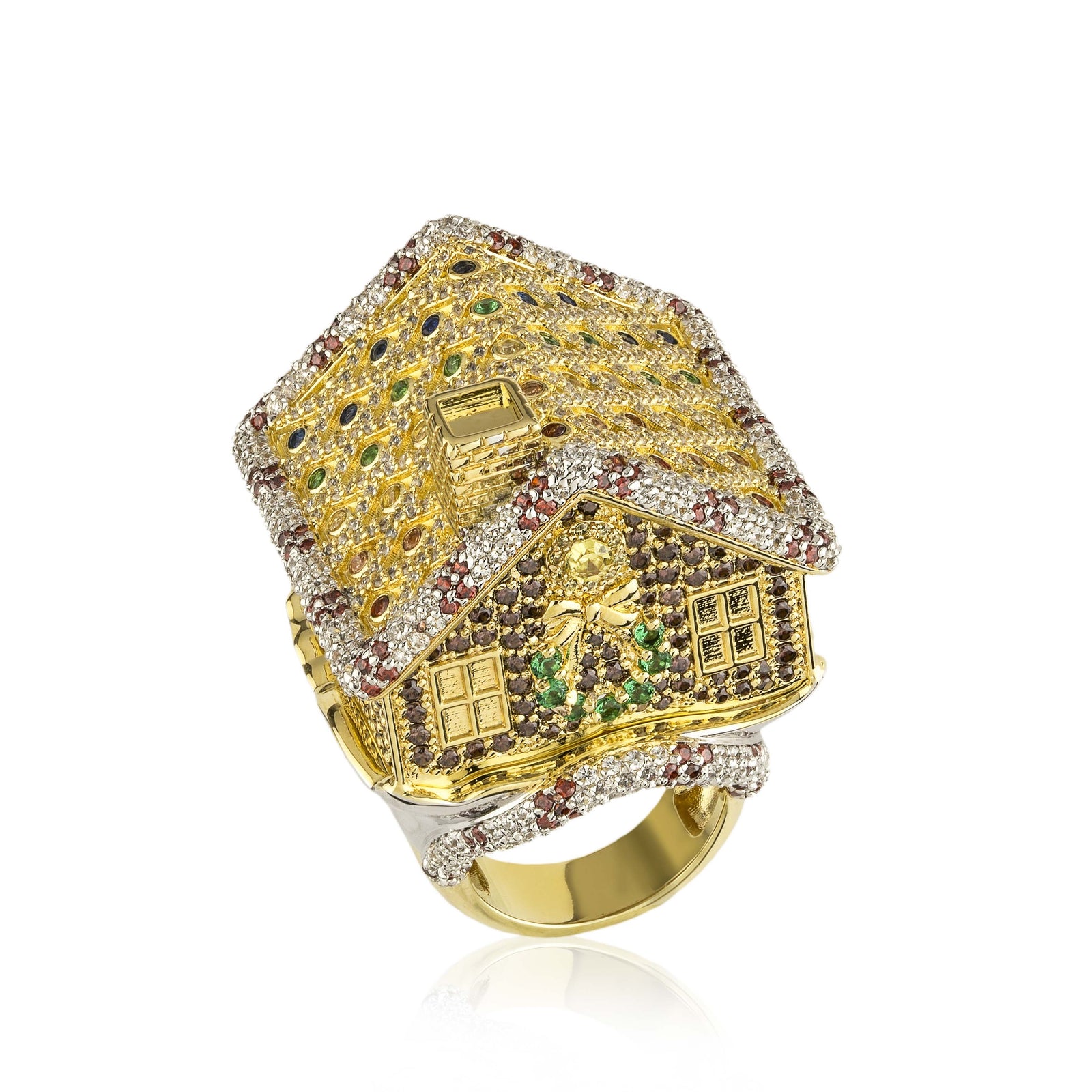 Gingerbread House Cocktail Ring-7