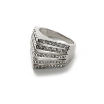 Carla Pave Pyramid Spike Ring